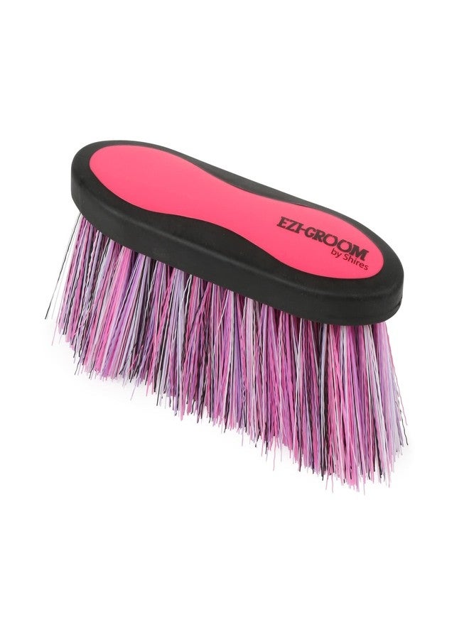 Shires Equestrian Ezi-Groom Grip Long Bristle Dandy Brush (Orange) - Image 5